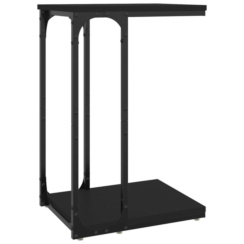 Vidaxl Bočný stolík čierny 40x30x60 cm spracované drevo